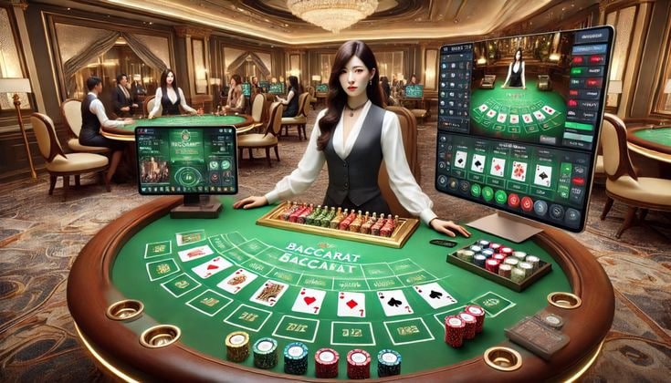 Bàn Baccarat và Roulette tại 88vn Live Casino với dealer trực tiếp